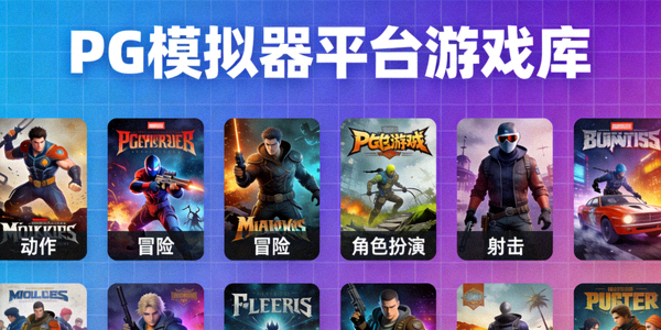 PG模拟器平台游戏库展示，包含多种类型的PG电子游戏