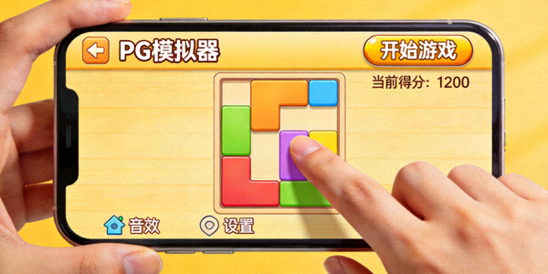 PG模拟器休闲益智游戏试玩画面，展示轻松愉快的游戏氛围