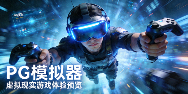 PG模拟器虚拟现实游戏体验预览，玩家佩戴VR设备进入游戏世界